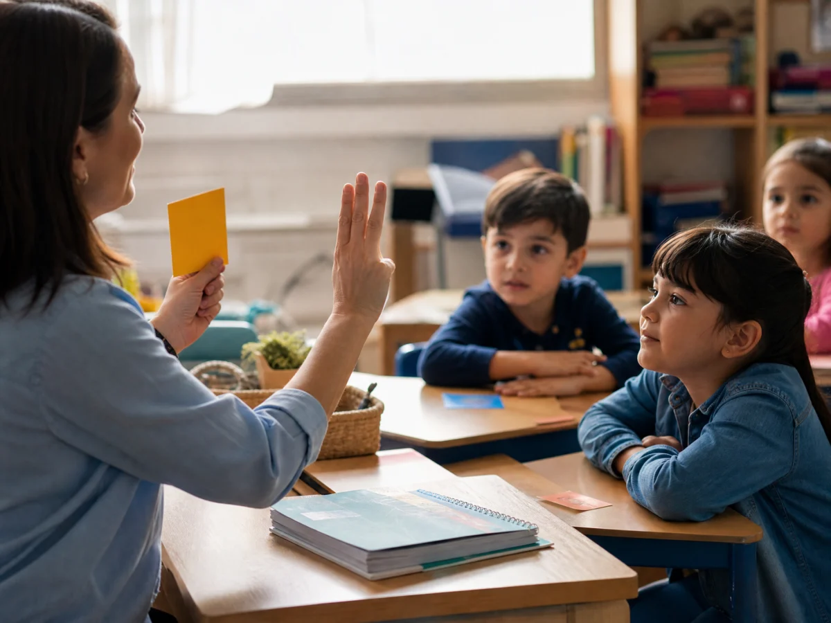 Actividades de se&ntilde;ales silenciosas de atenci&oacute;n para ni&ntilde;os de tercer grado en el aula escolar