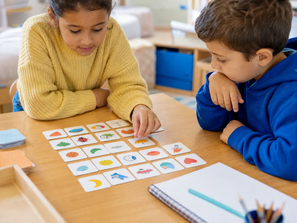 Actividades de juegos de concentración rápidos para niños de tercer grado en el aula escolar