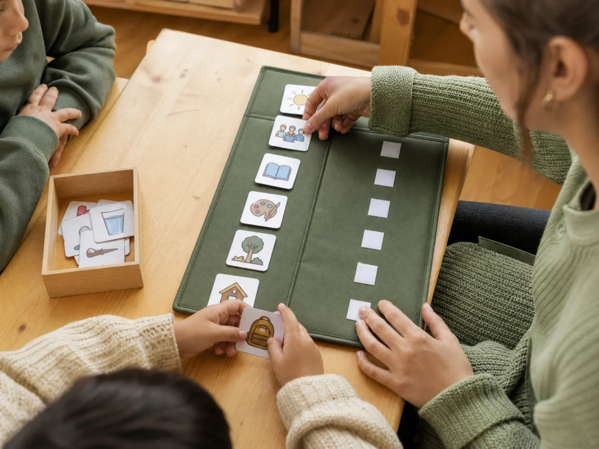 Actividades de agenda visual del aula para ni&ntilde;os de tercer grado en el aula escolar