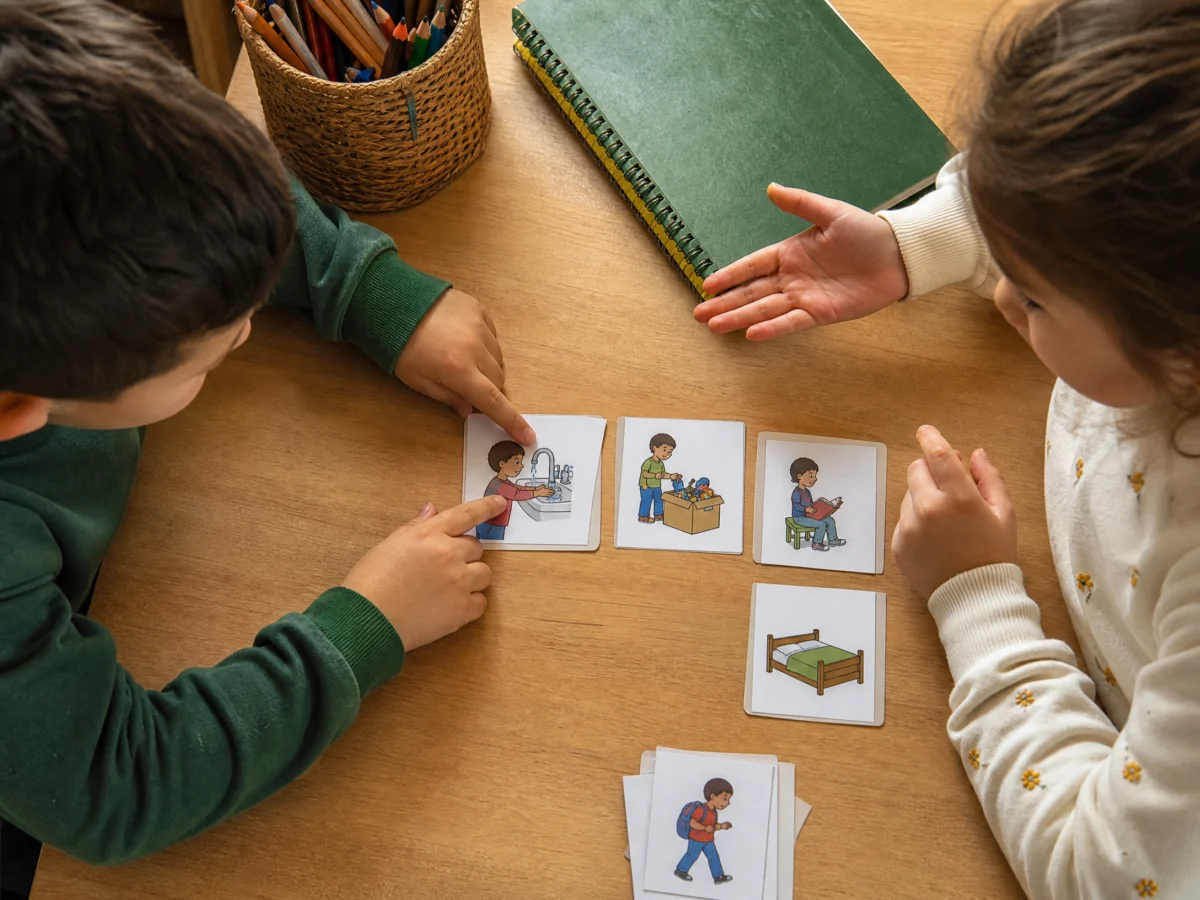 Actividades de comprobar comprensión de instrucciones para niños de tercer grado en el aula escolar
