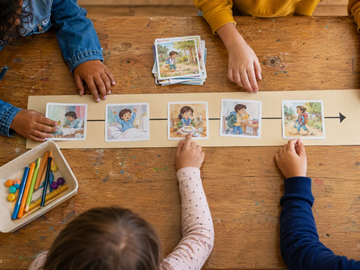 Actividades de atención y lectura primaria para niños de tercer grado en el aula escolar