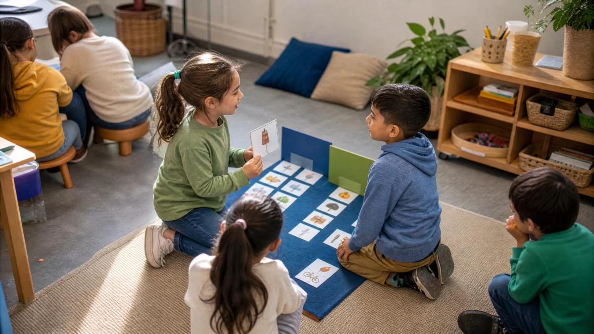 Docente guía una conversación para separar una valoración de la evidencia del cuento