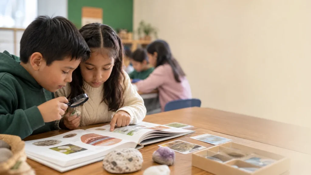 Comprensi&oacute;n de textos informativos primaria: estudiantes leen un texto sobre animales